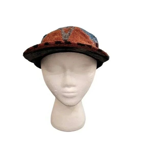 Carbon Men's Black/Orange/Blue Poly/Wool Adj Cap - Picture 3 of 10